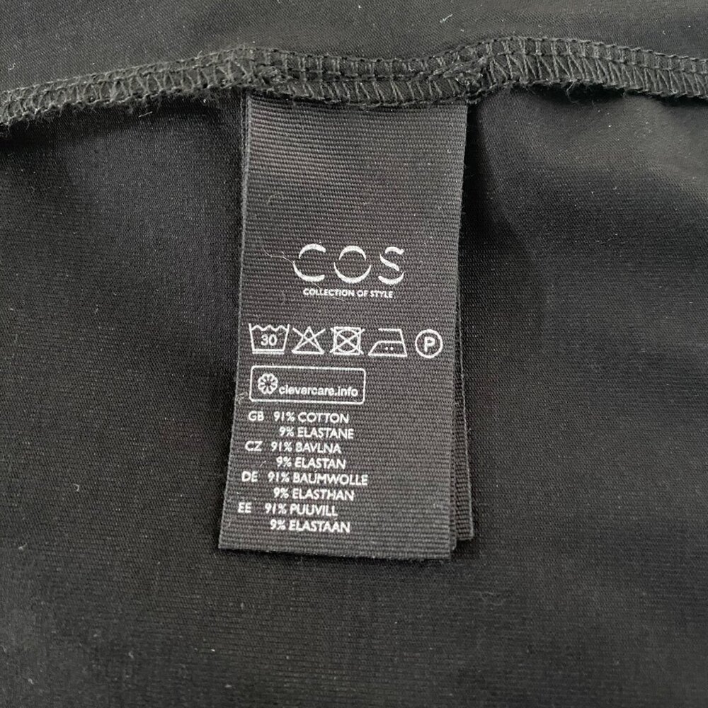 COS Belted Belt Shirt Dress Black Classic Basic - Picture 5 of 8